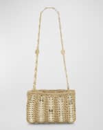 Image 1 of 6: Rabanne Sac Disc-Link Raffia Shoulder Bag