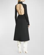 Image 4 of 6: Proenza Schouler Claude Open-Back Ribbed Sweater
