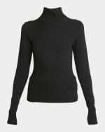 Image 1 of 6: Proenza Schouler Claude Open-Back Ribbed Sweater