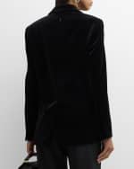 Image 4 of 6: Proenza Schouler Nico Velvet Single-Breasted Blazer Jacket