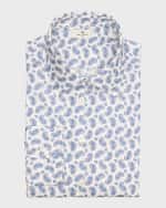 Image 1 of 2: Etro Men's Mini Paisley Dress Shirt
