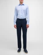 Image 5 of 6: Etro Men's Tonal Jacquard Dress Shirt