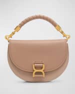 Image 1 of 6: Chloe Marcie Chain Flap Crossbody Bag in Leather