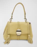Image 1 of 6: Chloe Penelope Mini Top-Handle Bag in Smooth Grained Leather