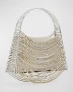 Image 4 of 6: Benedetta Bruzziches Lucia in the Sky Chain Crystal Top-Handle Bag