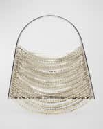 Image 1 of 6: Benedetta Bruzziches Lucia in the Sky Chain Crystal Top-Handle Bag