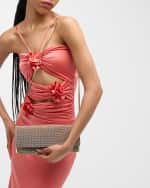 Image 2 of 6: Benedetta Bruzziches Kate Flap Crystal Clutch Bag
