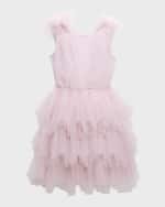 Image 2 of 3: Tutu Du Monde Girl's Etching Tutu Sleeveless Embellished Tulle Dress, Size 2-11