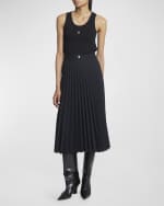 Image 5 of 6: Givenchy Pleated Wool Midi Skirt