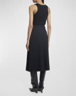 Image 3 of 6: Givenchy Pleated Wool Midi Skirt