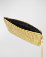 Image 3 of 3: Rebecca Minkoff Studded Metallic Faux-Leather Wristlet