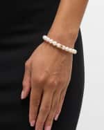 Image 2 of 5: Sydney Evan 8mm Pure Happy Face Rondelle on Pearl Bracelet
