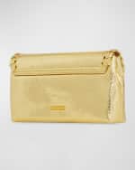 Image 2 of 3: Rebecca Minkoff Whip Metallic Envelope Clutch Bag