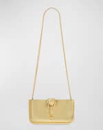 Image 1 of 3: Rebecca Minkoff Phone Metallic Faux-Leather Chain Crossbody Bag