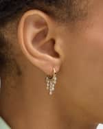 Image 2 of 5: Sydney Evan 14K Yellow Gold Graduated Fringe Bezel Diamond Huggie Hoop Earrings