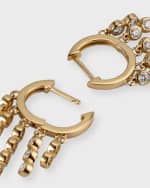 Image 3 of 5: Sydney Evan 14K Yellow Gold Graduated Fringe Bezel Diamond Huggie Hoop Earrings