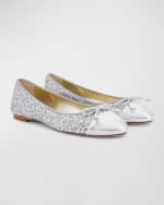 Image 3 of 4: Sophia Webster Pirouette Glitter Bow Ballerina Flats