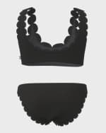 Image 2 of 4: Molo Girl's Nolina Scallop-Trim Bikini, Size 3T-6