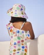 Image 3 of 5: Molo Girl's Net Polka Dot-Print One-Piece Swimsuit, Size 8-12