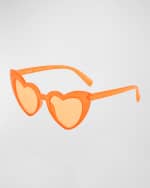 Image 1 of 2: Molo Girl's Sana Heart-Shaped Sunglasses