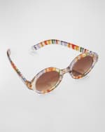 Image 2 of 2: Molo Girl's Shelby Multicolor Round Sunglasses