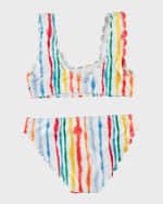Image 2 of 4: Molo Girl's Nolina Scallop-Trim Bikini, Size 7-14