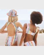 Image 3 of 4: Molo Girl's Nolina Scallop-Trim Bikini, Size 7-14