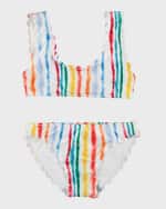 Image 1 of 4: Molo Girl's Nolina Scallop-Trim Bikini, Size 7-14