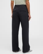 Image 4 of 6: Vince Mid-Rise Wide-Leg Cotton Trousers