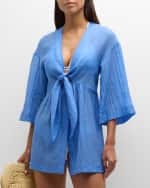 Image 5 of 6: Cinq a Sept Ralpha Crinkled Mini Dress Coverup