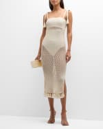 Image 2 of 6: Cinq a Sept Kerry Crochet Midi Dress