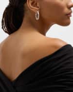 Image 5 of 5: Roberto Coin 18K White Gold Diamond Hoop Earrings, 30mm