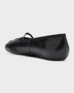 Image 3 of 6: Givenchy Calfskin 4G Ballerina Flats