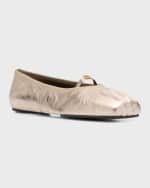Image 5 of 6: Givenchy Metallic 4G Ballerina Flats