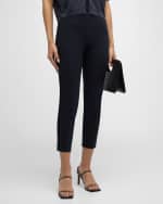 Image 2 of 6: Peserico Cropped Slit-Hem Tapered Pants