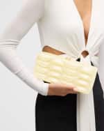 Image 2 of 6: Cult Gaia Jules Textured Acrylic Clutch Bag