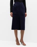 Image 1 of 6: Vince Brushed Recycled Wool-Blend Pencil Skirt