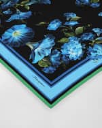 Image 4 of 4: Dolce&Gabbana Floral Silk Twill Square Scarf