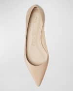 Image 4 of 4: Stuart Weitzman Emilia Leather Ballerina Flats