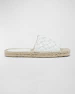 Image 1 of 6: Bottega Veneta Jack Woven Napa Slide Espadrilles