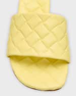 Image 4 of 6: Bottega Veneta Quilted Leather Mule Sandals