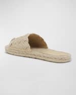 Image 3 of 6: Bottega Veneta Jack Braided Jute Slide Espadrilles