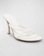 Image 4 of 4: Bottega Veneta Blink Leather Knot Slide Sandals