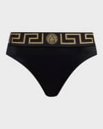 Image 1 of 5: Versace Greca Border Bikini Bottoms
