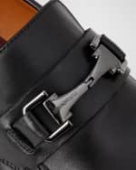 Image 3 of 5: Bruno Magli Men's Raging Leather Bit Loafers