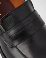 Image 3 of 5: Bruno Magli Men's Raging Leather Penny Loafers