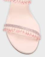 Image 4 of 6: Rene Caovilla Chandelier Two-Band Slide Sandals