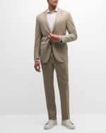 Image 2 of 6: Isaia Men's Wool-Silk Herringbone Suit