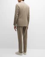 Image 5 of 6: Isaia Men's Wool-Silk Herringbone Suit