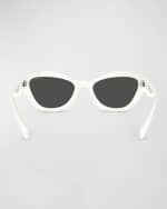 Image 3 of 4: Prada Triangle Logo Acetate Butterfly Sunglasses